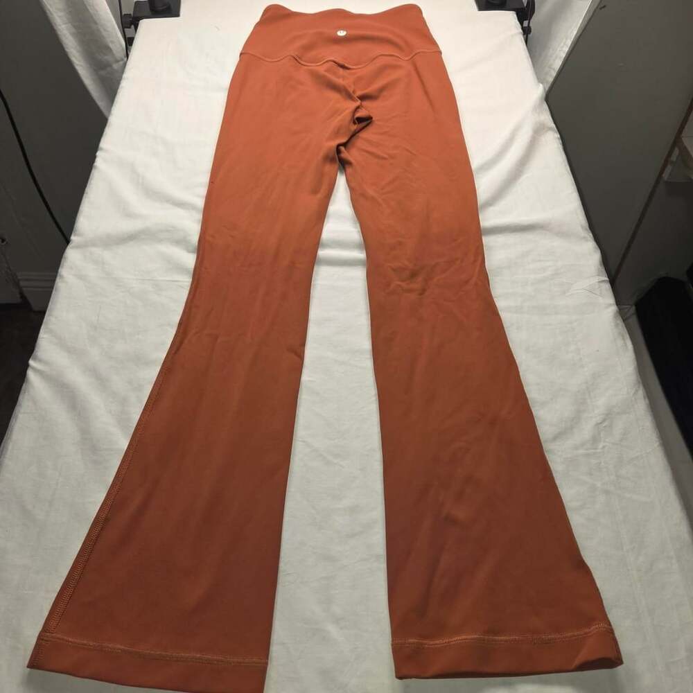 Lululemon Groove Pant Flare Leggings Burnt Orange
